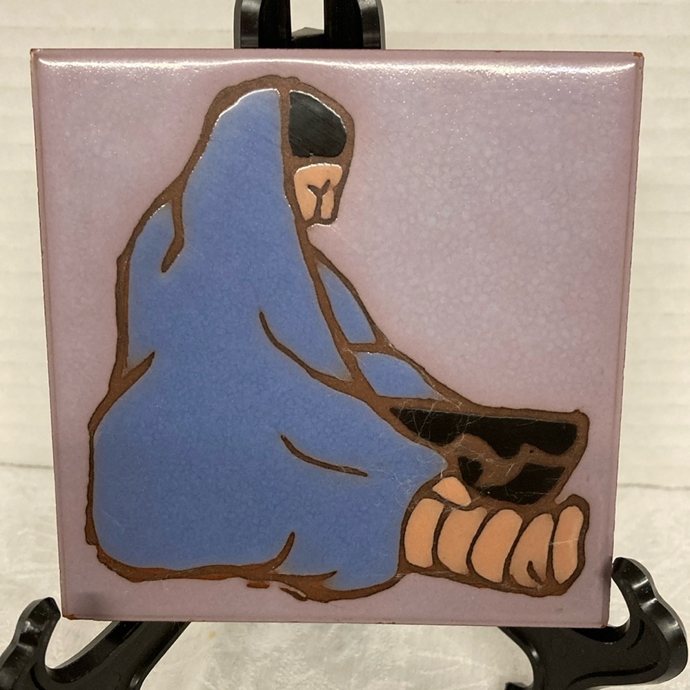 Mag Mor Vintage Art Tile Handpainted Trivet Coaster Wall Decor Southwestern